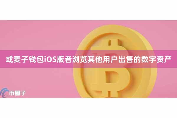 或麦子钱包iOS版者浏览其他用户出售的数字资产